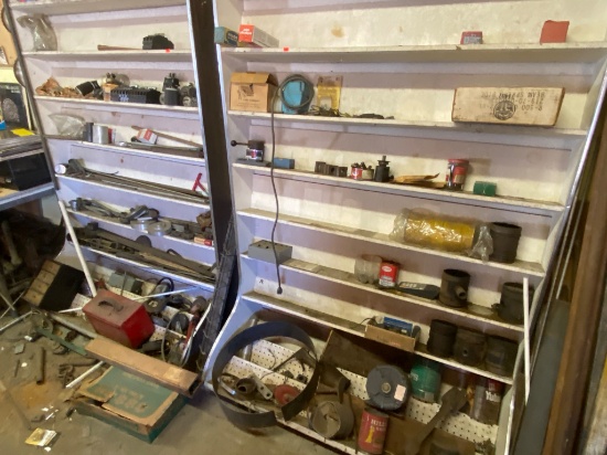 Industrial and Mechanical Parts on Metal Shelving