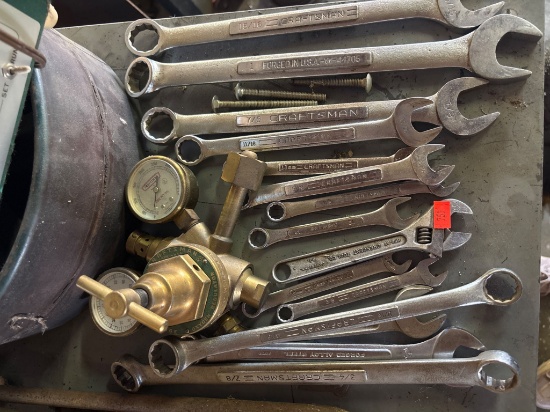 Craftsman and Crescent Wrenches with Regulator and Bolts