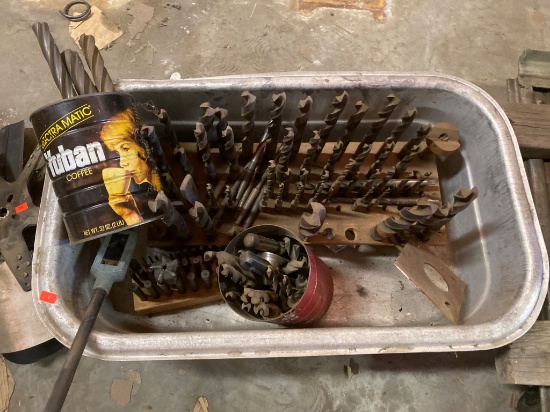 Drill Bits and Tubing with Metal Tray