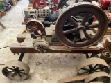 ‘New Way’ Gas Engine on Cart with Cast Iron Flywheels