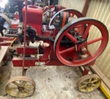 Hit-And-Miss Engine on Four-Wheeled Cart