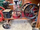 Horizontal Hit-and-Miss Engine on Rolling Base