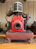 Gas Engine with Red and Metallic Housing