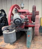 Red and Green Flywheel Gas Engine with Gear Assembly