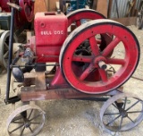 Baker and Hamilton ‘Bull Dog’ Hit-and-Miss Gas Engine on Metal-Wheel Base