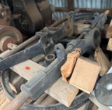 Cast Iron Engine Cart Frame with Wheels and Axle