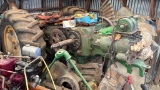 Green Metal Tractor Engine and Parts