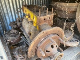 Disassembled Engine and Parts with Rusted Components