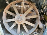 Skid of Steel Wheels with Rusted Finish