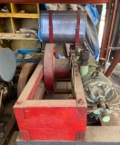 Industrial Engine with Belt Drive and Cylindrical Tank