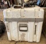 White Hard Shell Storage Case with Metal Hardware