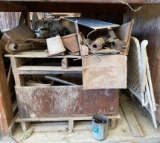Workshop and Household Items with Shelved Wooden Cabinet