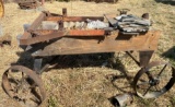 Metal and Wood Four-Wheeled Wagon Carrier