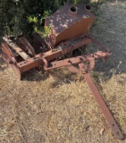 Rustic Metal Disc Harrow with Iron Tank Attachment