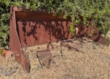Rust-Colored Steel Loader Bucket