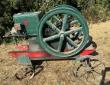 Fuller & Johnson MFG. CO 9HP Oilfield Engine on Cart, Rev per Min: 335, Engine No. 87958