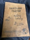 Caterpillar Thirty-Five Tractor Parts Catalog, Reprint September 1956