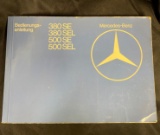 Mercedes-Benz Bedienungsanleitung for 380 SE, 380 SEL, 500 SE, 500 SEL