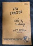 Caterpillar Ten Tractor Parts Catalog, Form 4843, Serial Numbers P1-P4929
