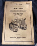 International Harvester Parts Catalog TC-10-A for TracTractor Model T-20
