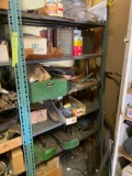 Mechanical Parts on a Metal Shelving Unit