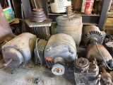Electric Motors with Pulleys and Components