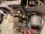 Belt-Driven Strip Sander With Motor and Oil Pump Attachment
