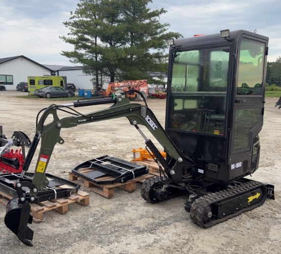 NEW 2026 **KUBOTA D722 DIESEL POWERED** VICSEC VC-18KC Mini Excavator With Cab, 3 Cylinder, Hydrauli