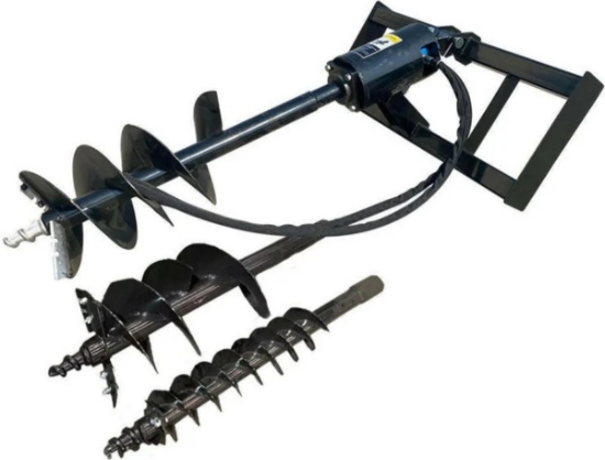 Skid Steer Auger with 3 Bits