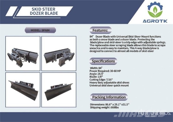 Skid Steer Dozer Blade