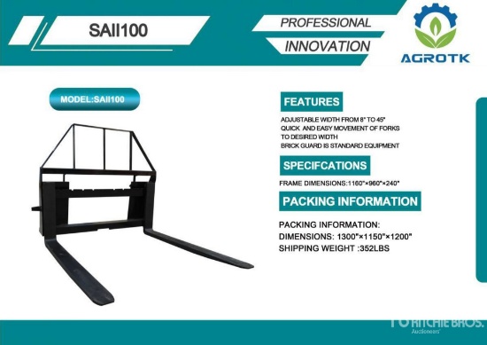Skid Steer Pallet Forks
