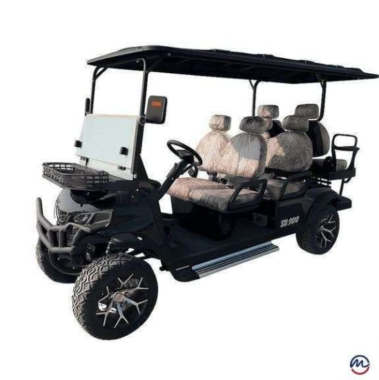 NEW 6 Passenger High End Black Golf Cart, Unassembled