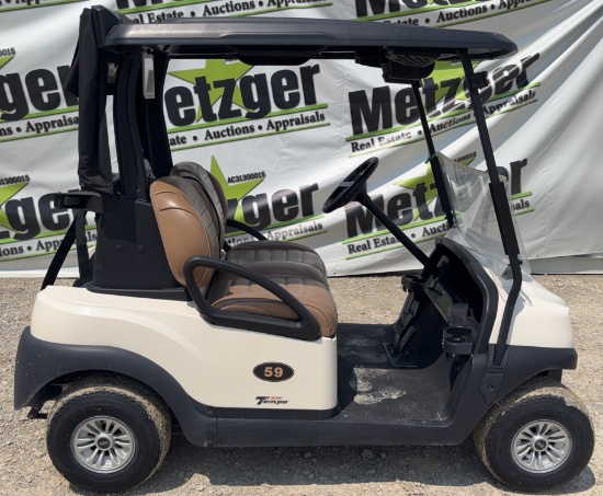 2020 Club Car Lithium Golf Cart, Premium Seats, Just in Off of Lease, Cashmere w/Black Top, Lithium