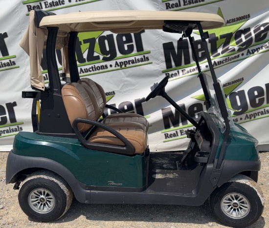 2022 Club Car Electric Golf Cart, Premium Seats, Green w/Beige Top, Just in Off of Lease, 48 Volt, C