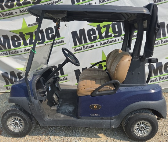 2021 Club Car Lithium Golf Cart, Premium Seats, Just in Off of Lease, Blue w/Black Top, Lithium Batt