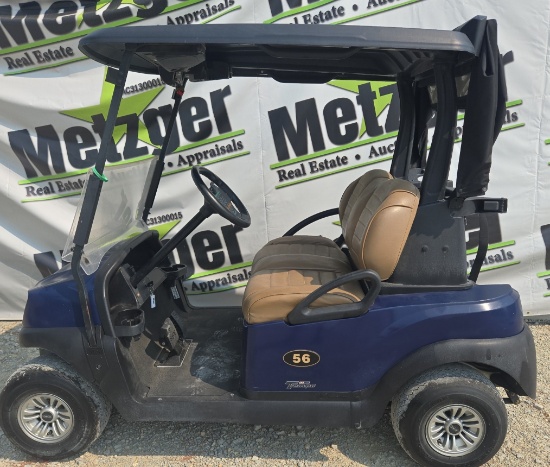 2021 Club Car Lithium Golf Cart, Premium Seats, Just in Off of Lease, Blue w/Black Top, Lithium Batt