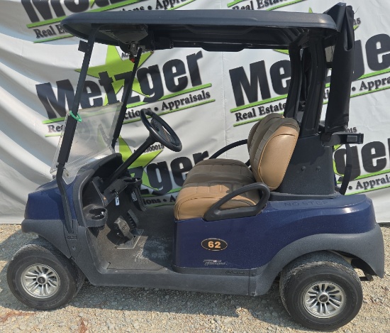 2021 Club Car Lithium Golf Cart, Premium Seats, Just in Off of Lease, Blue w/Black Top, Lithium Batt
