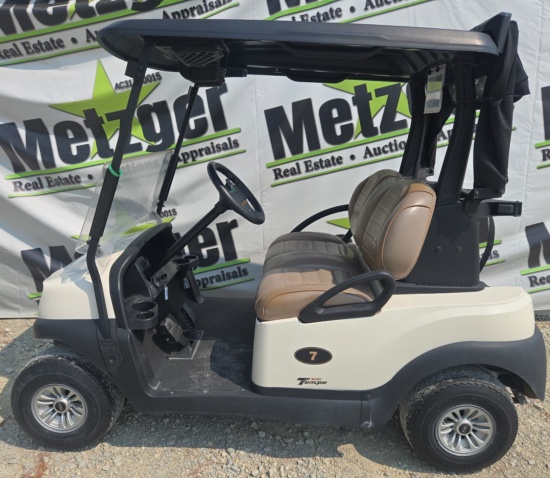 2020 Club Car Lithium Golf Cart, Premium Seats, Just in Off of Lease, Beige w/Black Top, Lithium Bat