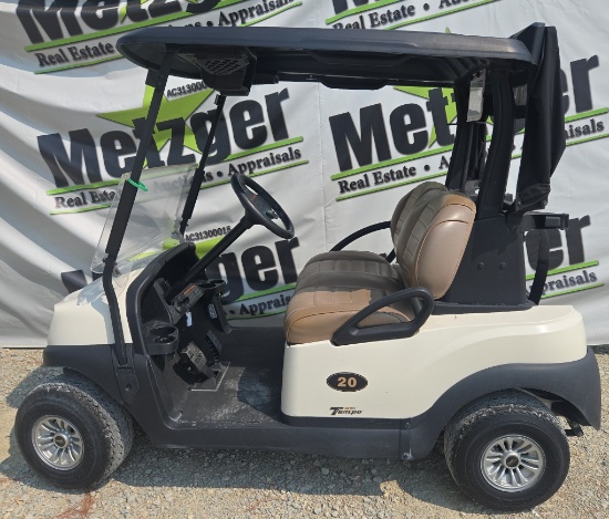 2020 Club Car Lithium Golf Cart, Premium Seats, Just in Off of Lease, Beige w/Black Top, Lithium Bat