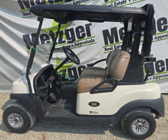 2020 Club Car Lithium Golf Cart, Premium Seats, Just in Off of Lease, Beige w/Black Top, Lithium Bat
