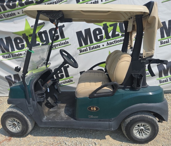 2021 Club Car Electric Golf Cart, Premium Seats, Green w/Beige Top, Just in Off of Lease, 48 Volt, C