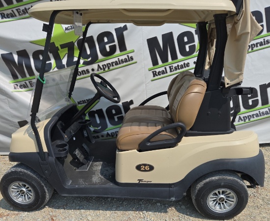 2022 Club Car Electric Golf Cart, Premium Seats, Beige w/Beige Top, Just in Off of Lease, 48 Volt, C
