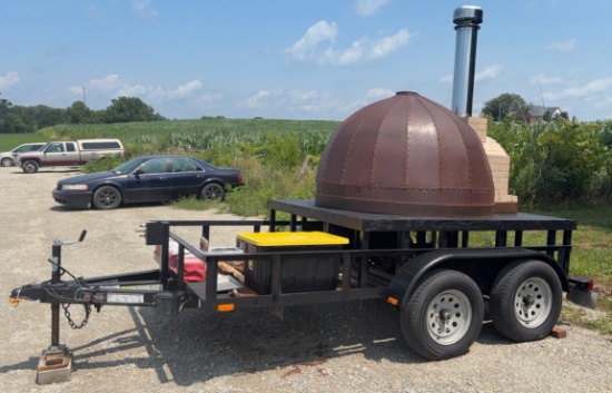 Wood Fired Pizza Oven on Trailer, The Trailer Has a Title - THIS TRAILER WILL HAVE A $25 TITLE FEE A