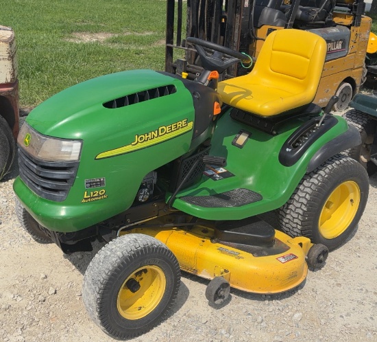 John Deere L120 Mower, Runs, Mower Blades will not Engage, 560 Hours