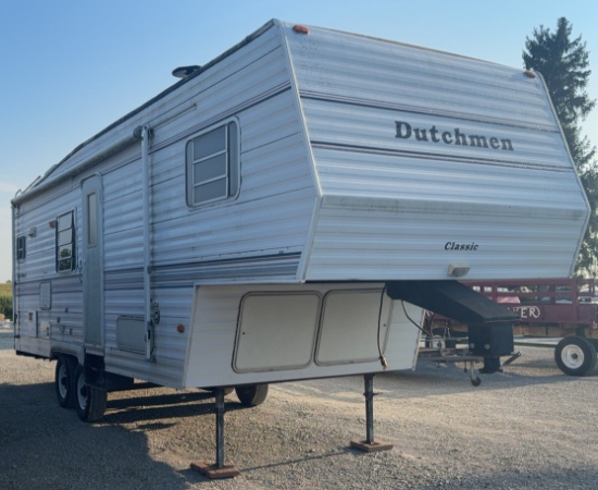 1998 Dutchmen Classic 5th Wheel Camper, 27', Gooseneck Ball Hitch Adapter, 1 Slide Out, Full Bed, So