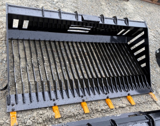 Skid Steer Rock Bucket, 66"