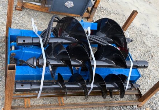Skid Steer Auger with 3 Bits