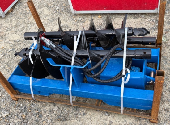 Skid Steer Loader Auger with 3 Bits
