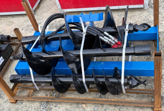 Skid Steer Auger with 3 Bits