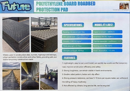 Polyethylene Board Roadbed Protection Pads